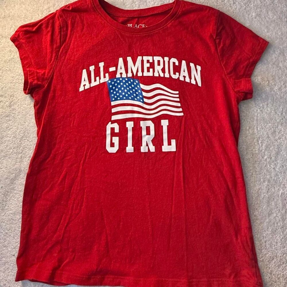 American-girl Women's Red T-shirt